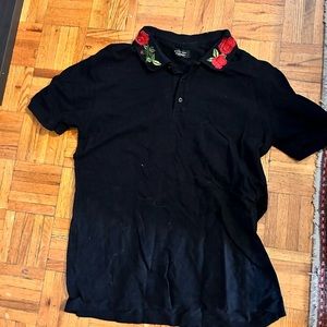 Zara polo with roses collar